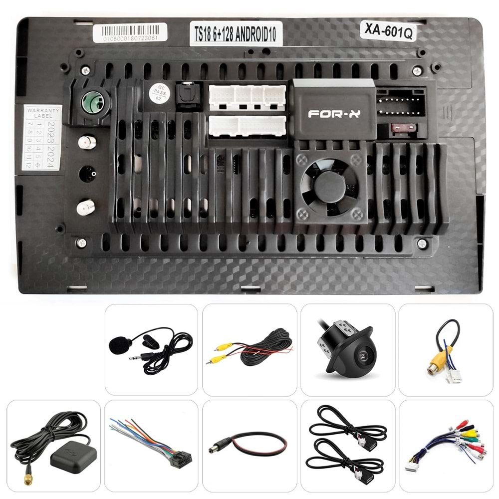 TABLET MULTİMEDYA ANDROID 9 6+128GB CARPLAY FOR-X XA-601Q