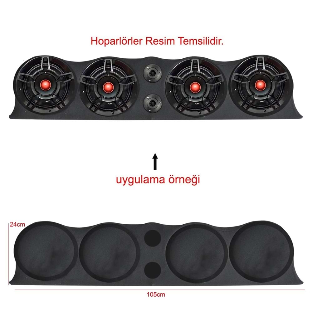 TOFAŞ DÖRTLÜ 20CM 10CM TWEETERLİ FİBER PANDİZOT UNİVERSAL