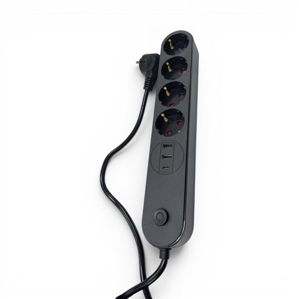 Forline Termal Akım Korumalı Grup Priz 4 LÜ ( Type-c + 2 Usb ) TAK03