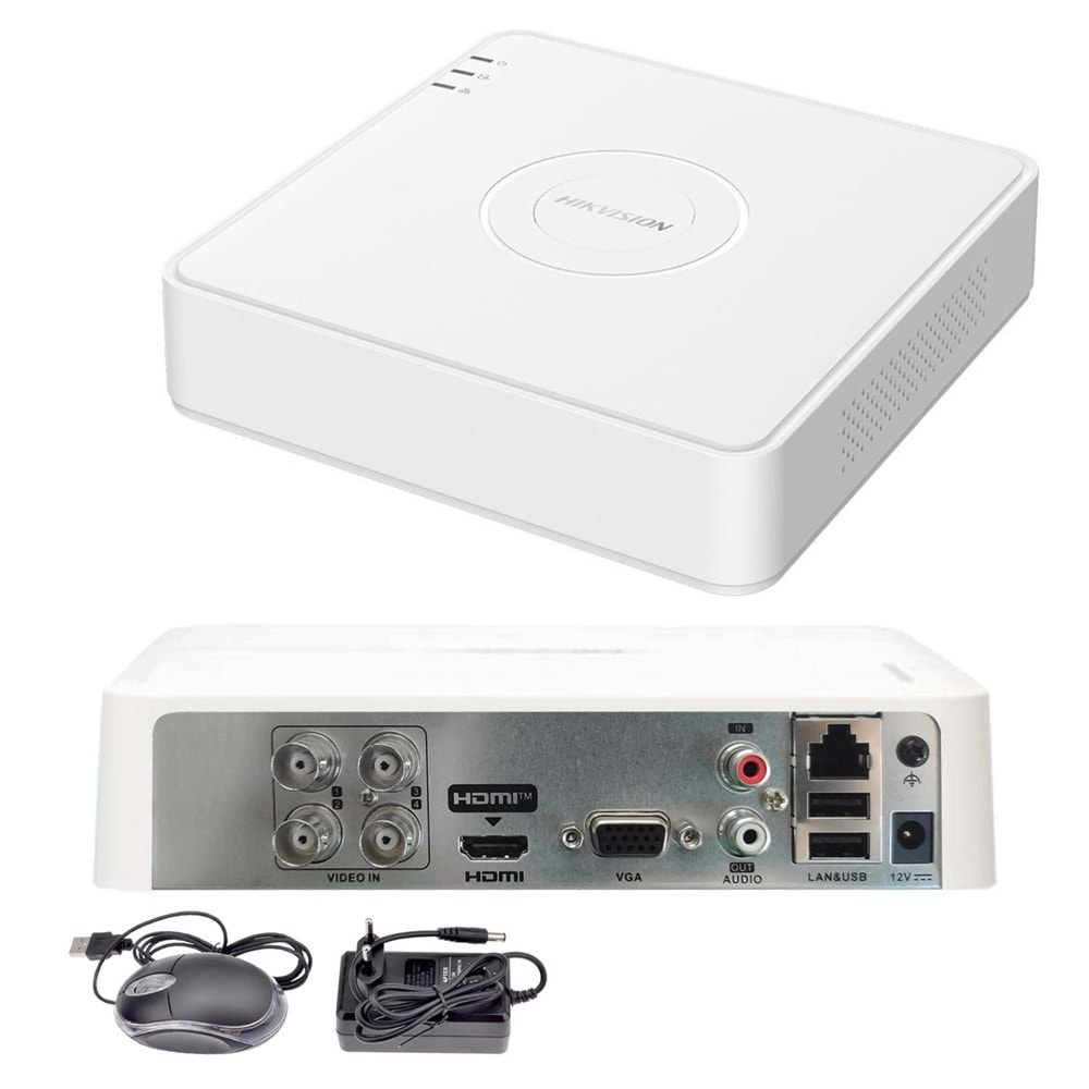 HIKVISION DS-7104HGHI-K1 Ahd Dvr Kayıt Cihazı 4 Kanal 2mp Hibrit