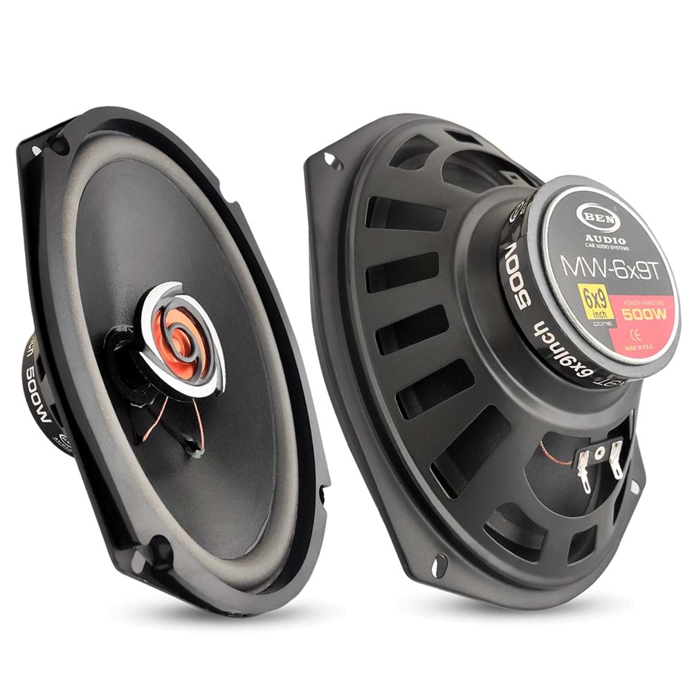 BEN AUDIO MW-6X9T Oto Hoparlör Oval 6X9 İnç 500 Watt Kapaklı 1 Adet