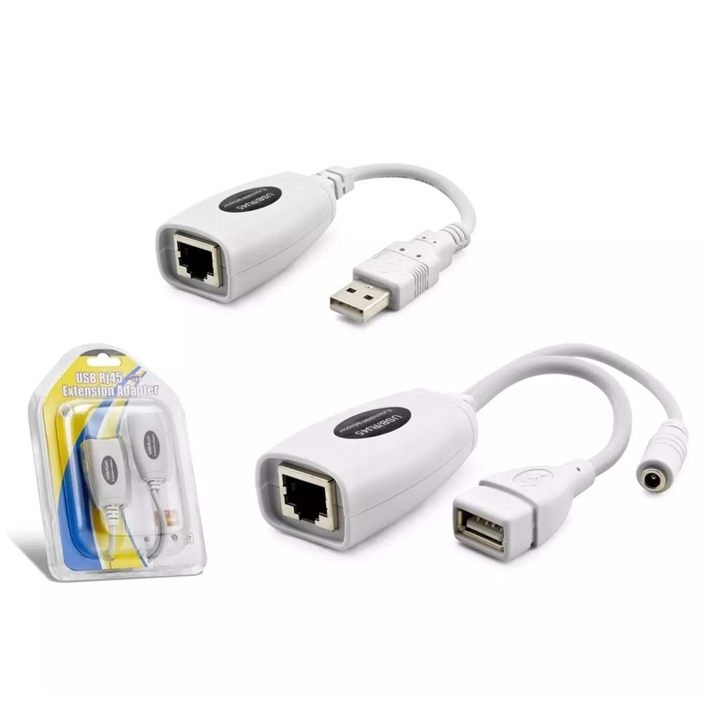 EXTENDER ADAPTÖR USB TO RJ45 60MT HADRON HDX-5064
