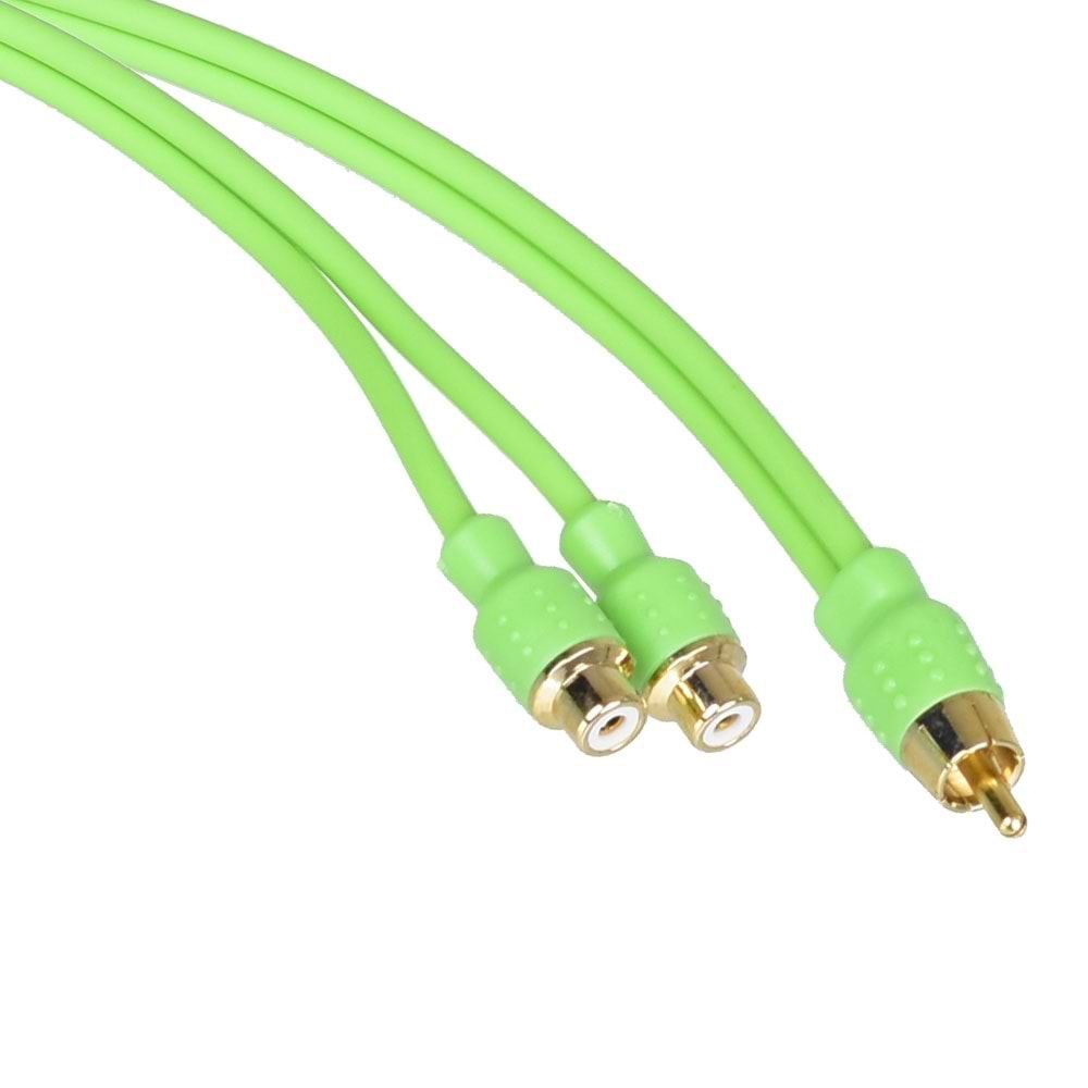 ANFİ Y KABLO 1 ERKEK 2 DİŞİ 30CM SİLİKON FOR-X XY-21RCA