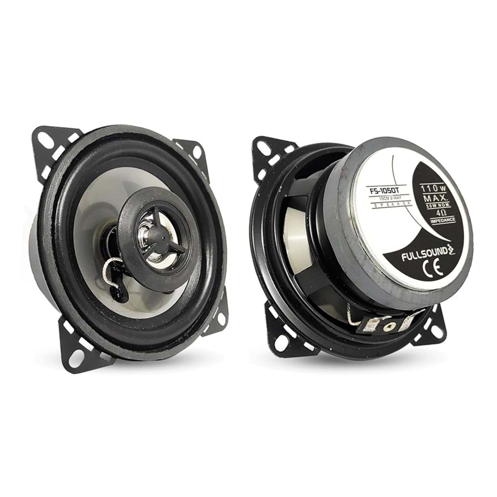 FULLSOUND FS-1050T Oto Hoparlör 10cm 100 Watt Tweeterli 1 Takım ( 2 Adet )