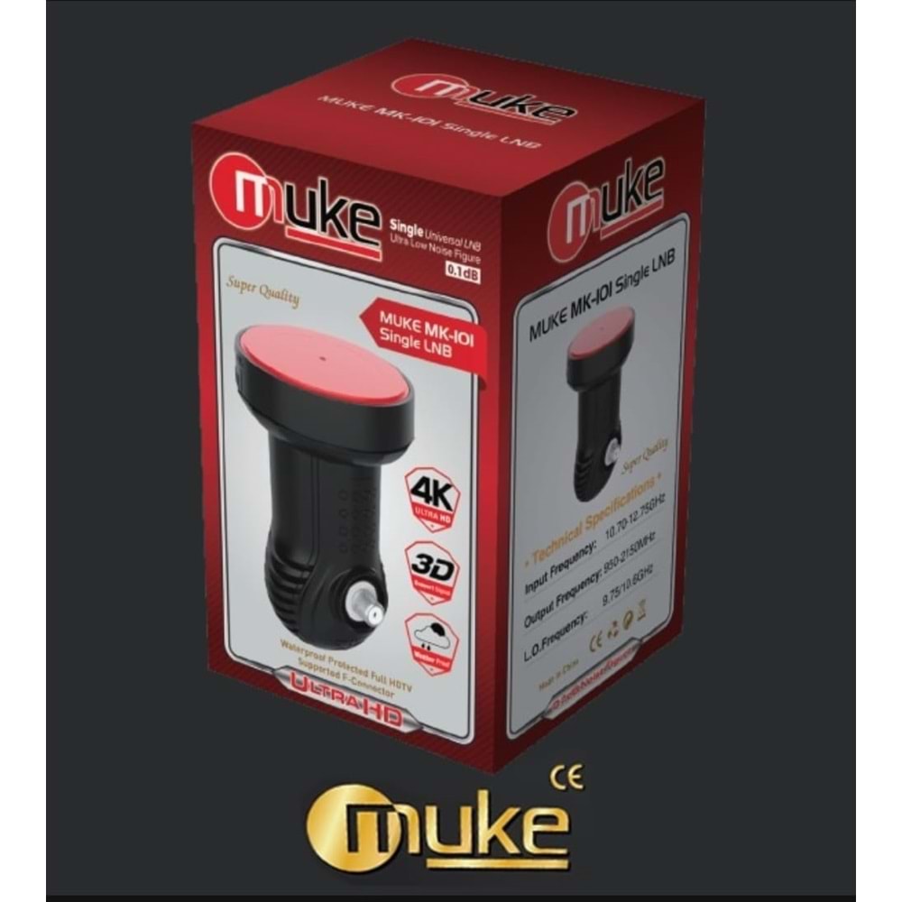 MUKE MK 101 TEKLİ LNB 0,1dB FULL HD 4K 3D UYUMLU 1