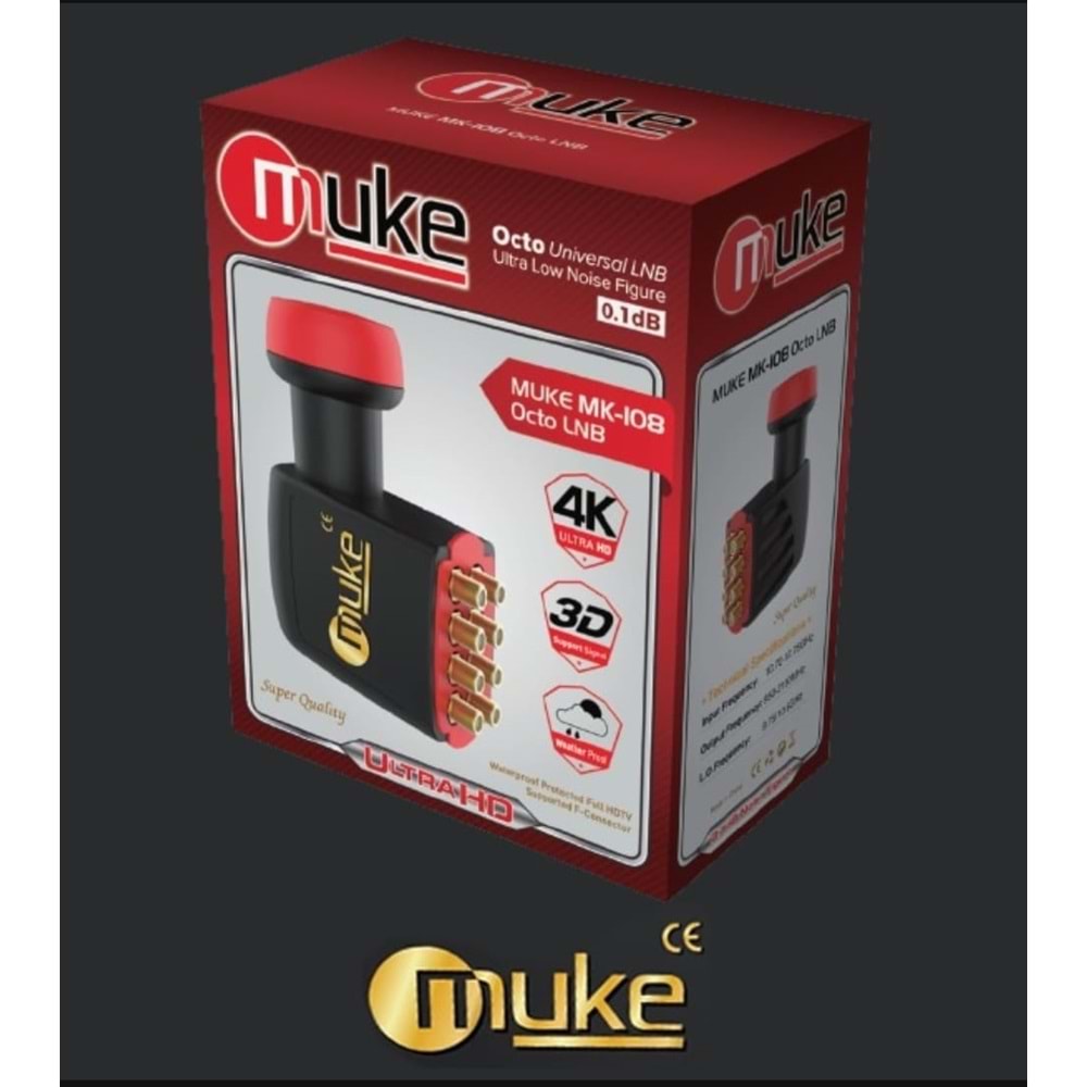 MUKE MK 108 SEKİZLİ ( OCTO ) LNB 0,1 DB FULL HD 3D 4K