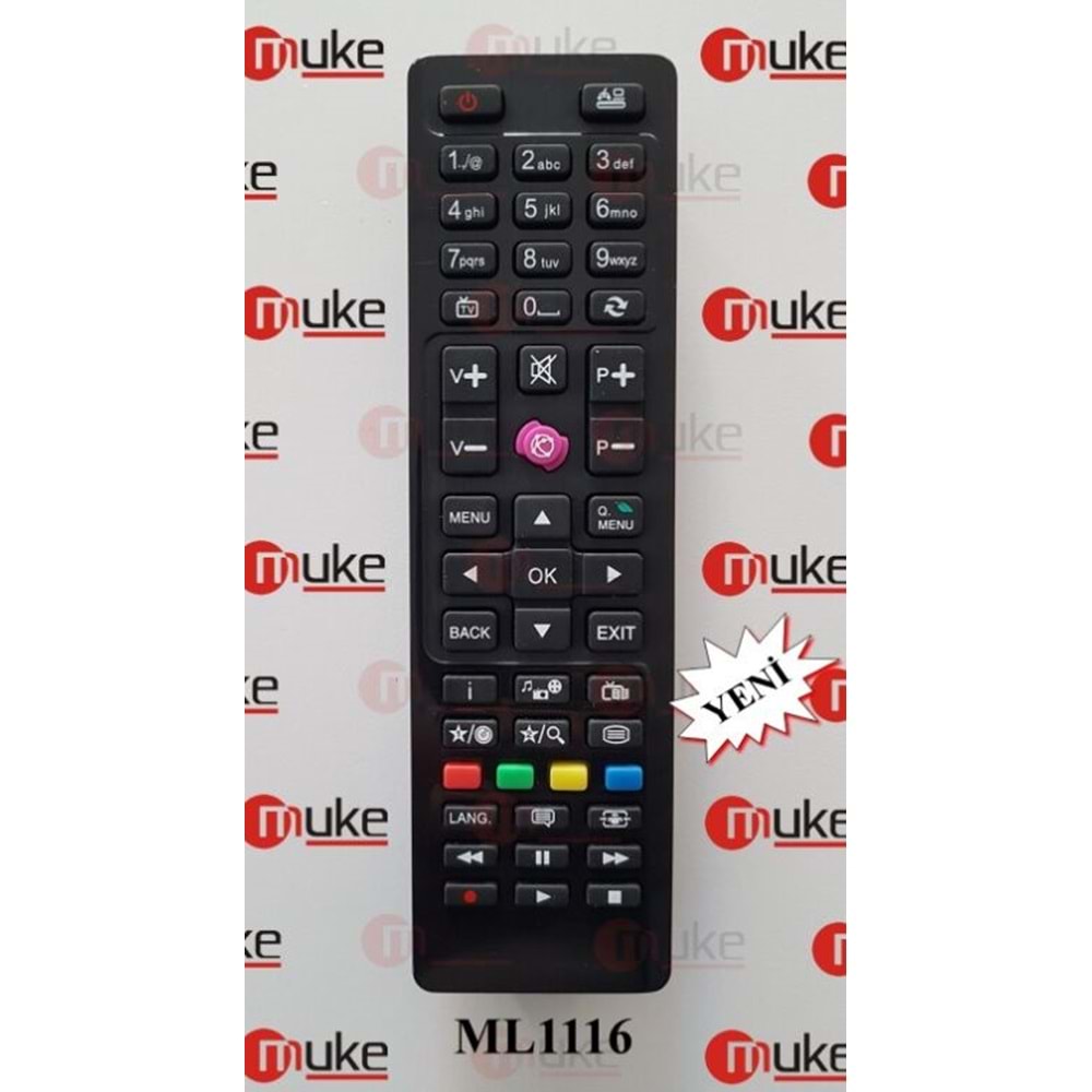 MUKE ML1116 VESTEL-SEG-REGAL FINLUX-NEXON MOR TUŞLU SMART TV KUMANDASI