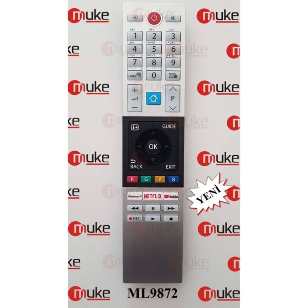 MUKE ML9872 TOSHIBA-LCD-CT-8528 NETFLIX YOUTUBE TUŞLU SMART TV KUMANDASI