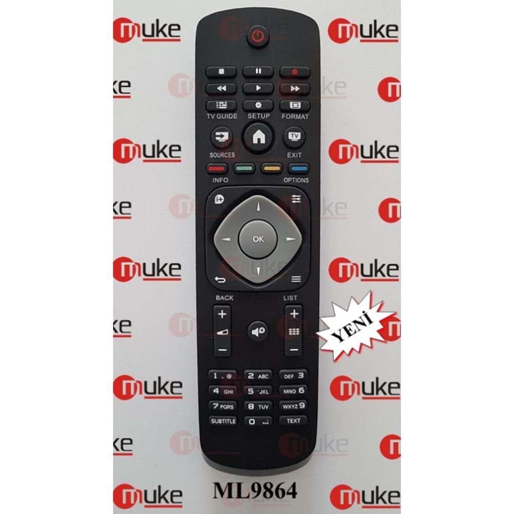MUKE ML9864 PHİLİPS-RM-L1225 KUMANDASI LCD LED TV KUMANDASI