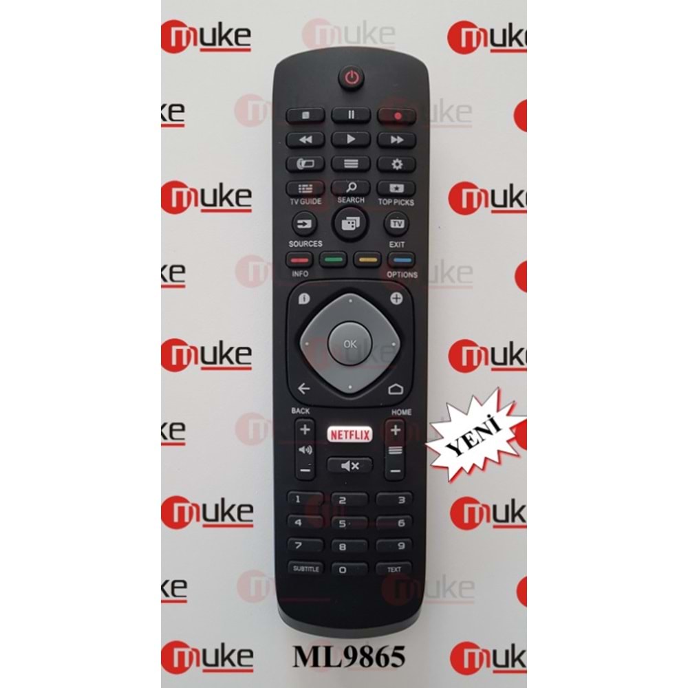 MUKE ML9865 PHİLİPS-RM-1285 NETFLİX TUŞLU SMART TV KUMANDASI