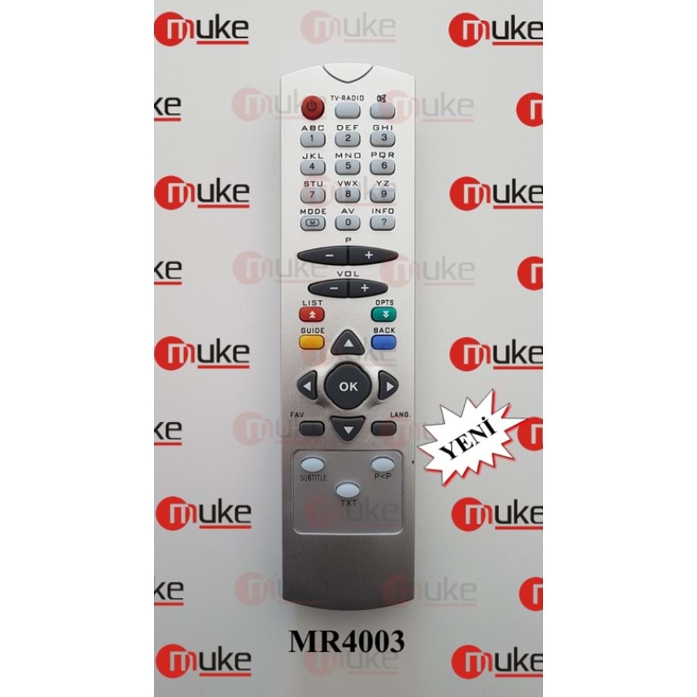 MUKE MR4003 DIGITURK ZAP-VESTEL UYDU KUMANDASI KR4003