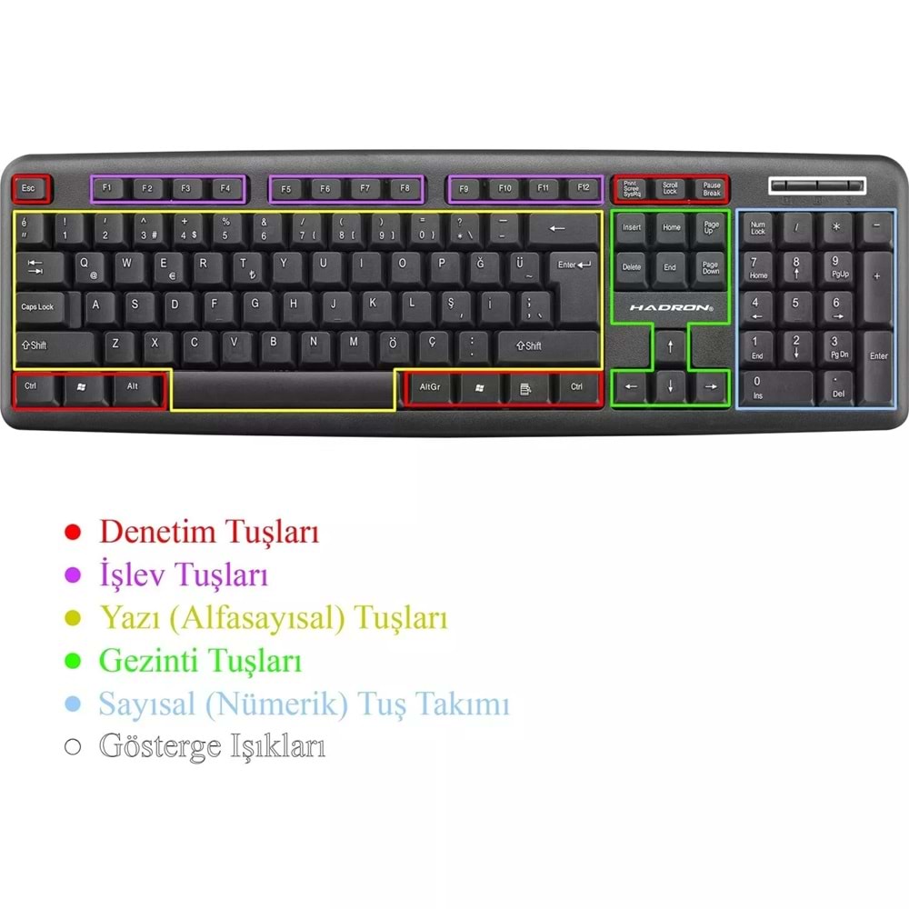 HADRON HD-866 Q KLAVYE USB KABLOLU