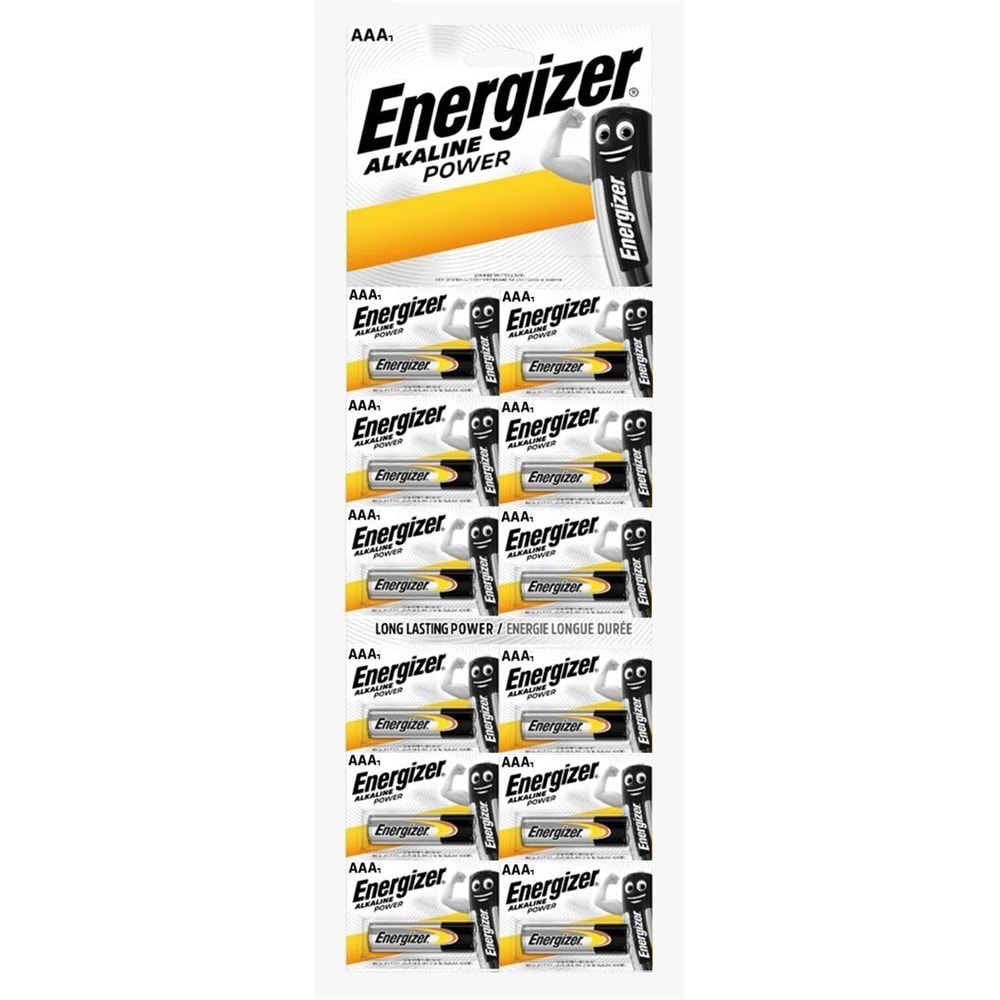 ENERGIZER ALKALİN POWER AAA1 LR03 12'Lİ KARTELA LR03 1,5V