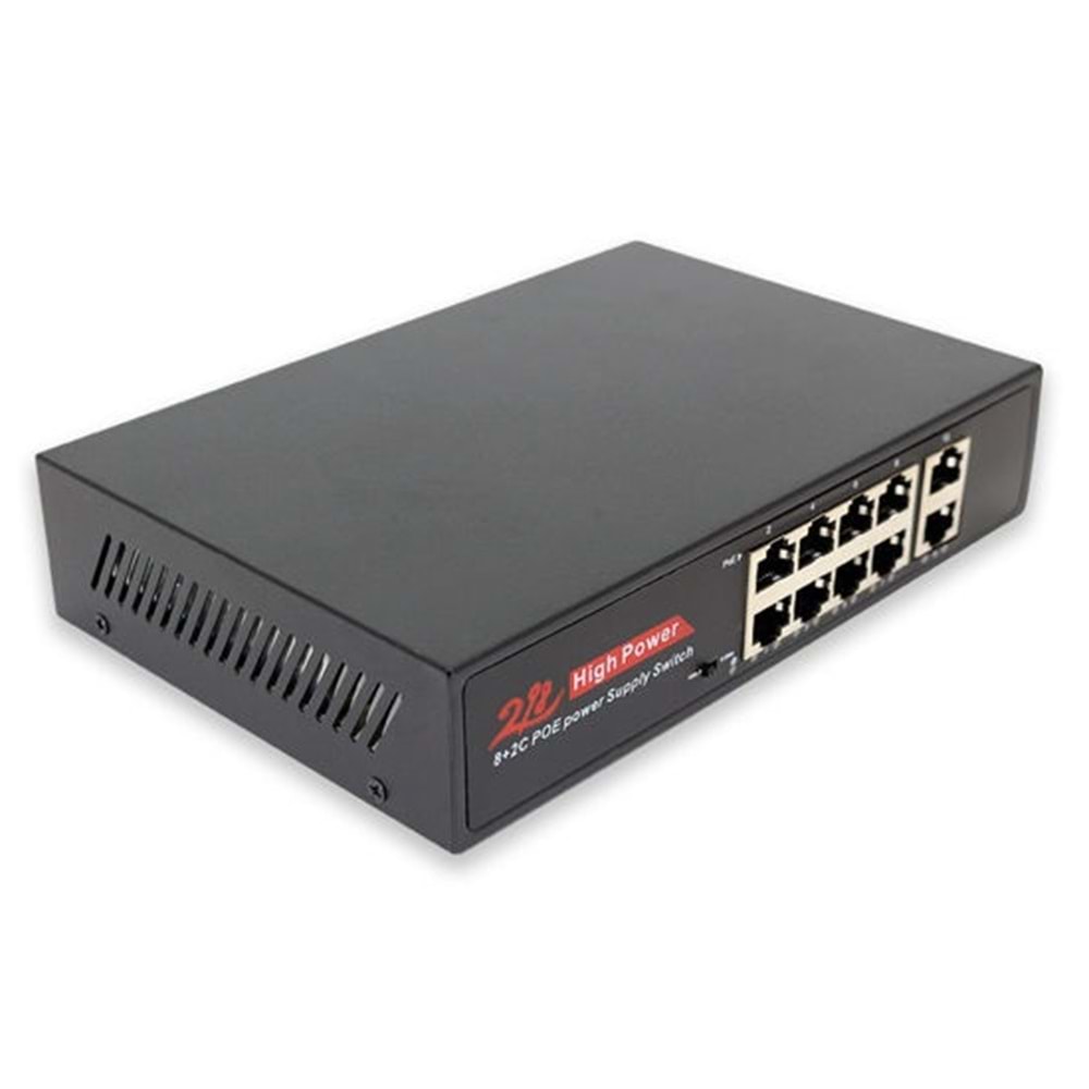 WELLBOX CSD-4882M 8+2 POE SWITCH 10/100 ,