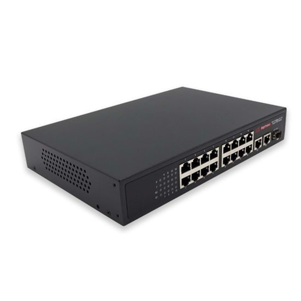 WELLBOX HC-G16F02G1SFPN 16+2 POE SWITCH 16X10/100M ,