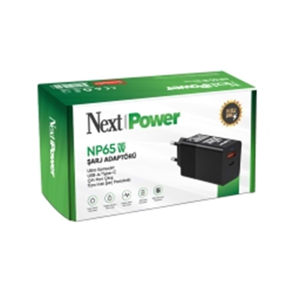 NEXTPOWER NP65W 65 WATT HIZLI ŞARJ ADAPTÖRÜ