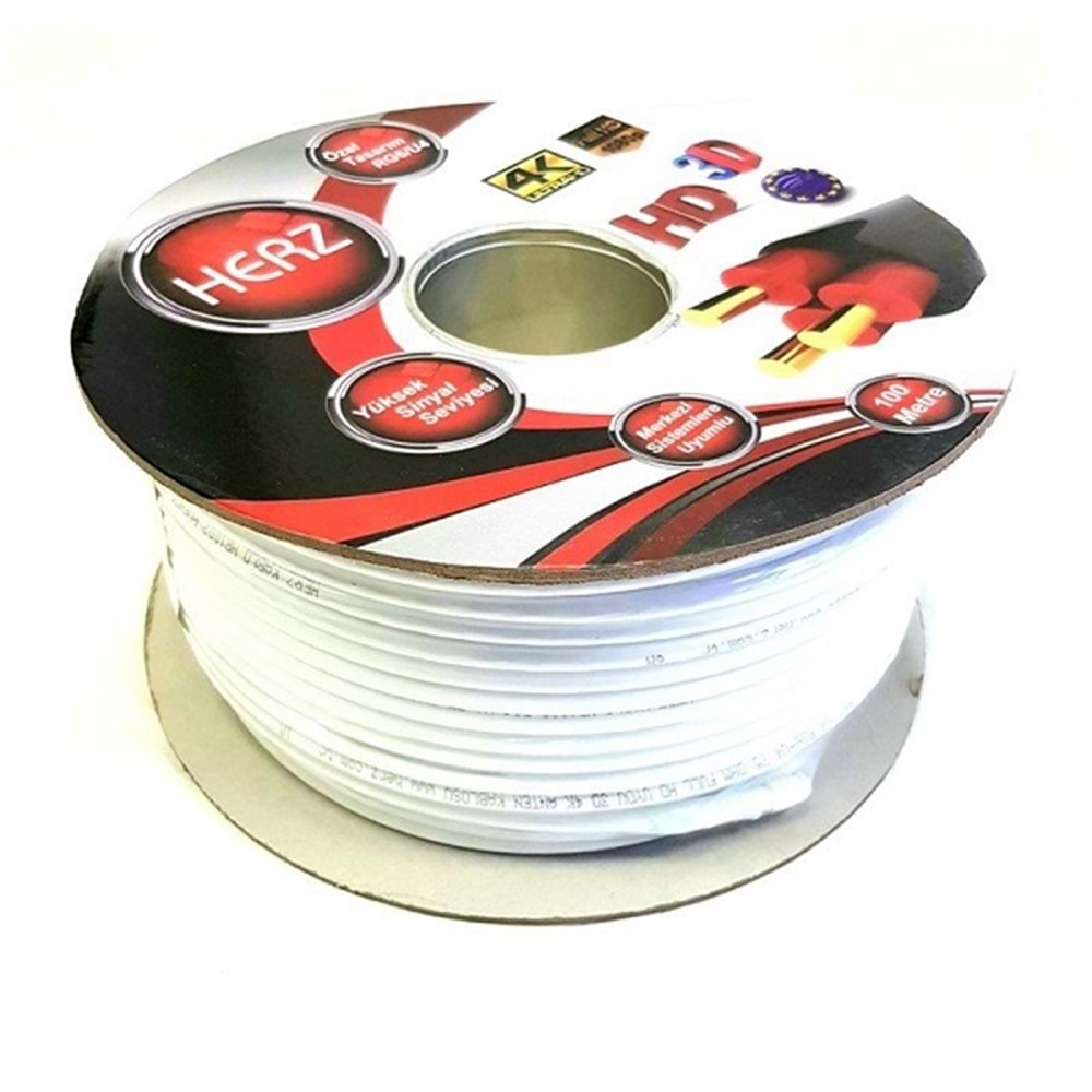 HERZ HR-1002 RG6/U4CCS 48 TEL ANTEN KABLOSU 100 MT
