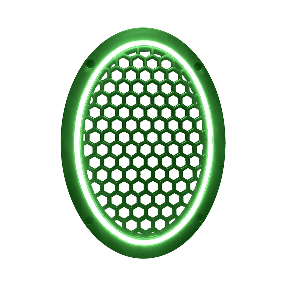 OEM OVAL HOPARLÖR KAPAĞI YEŞİL NEON LEDLİ (2 ADET)