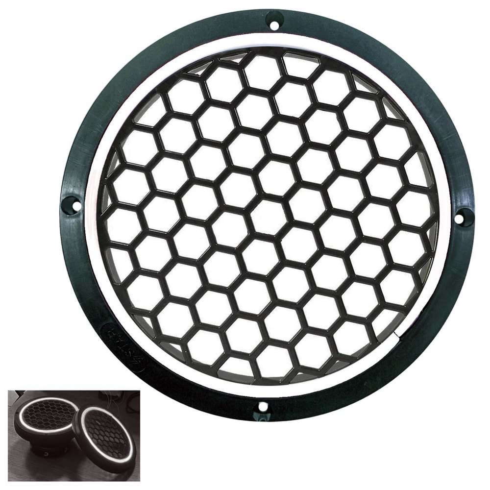 OEM 16CM HOPARLÖR KAPAĞI BEYAZ NEON LEDLİ (2 ADET)