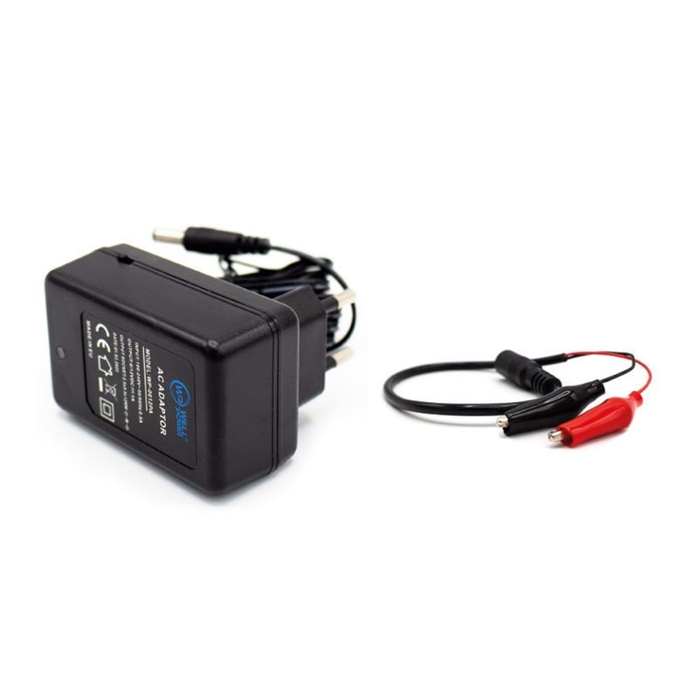 WELLPOWER WP-0612PA 6V / 12V 1 AMP 6V / 12V 1A PLASTİK ADAPTÖR AKÜ ŞARJI