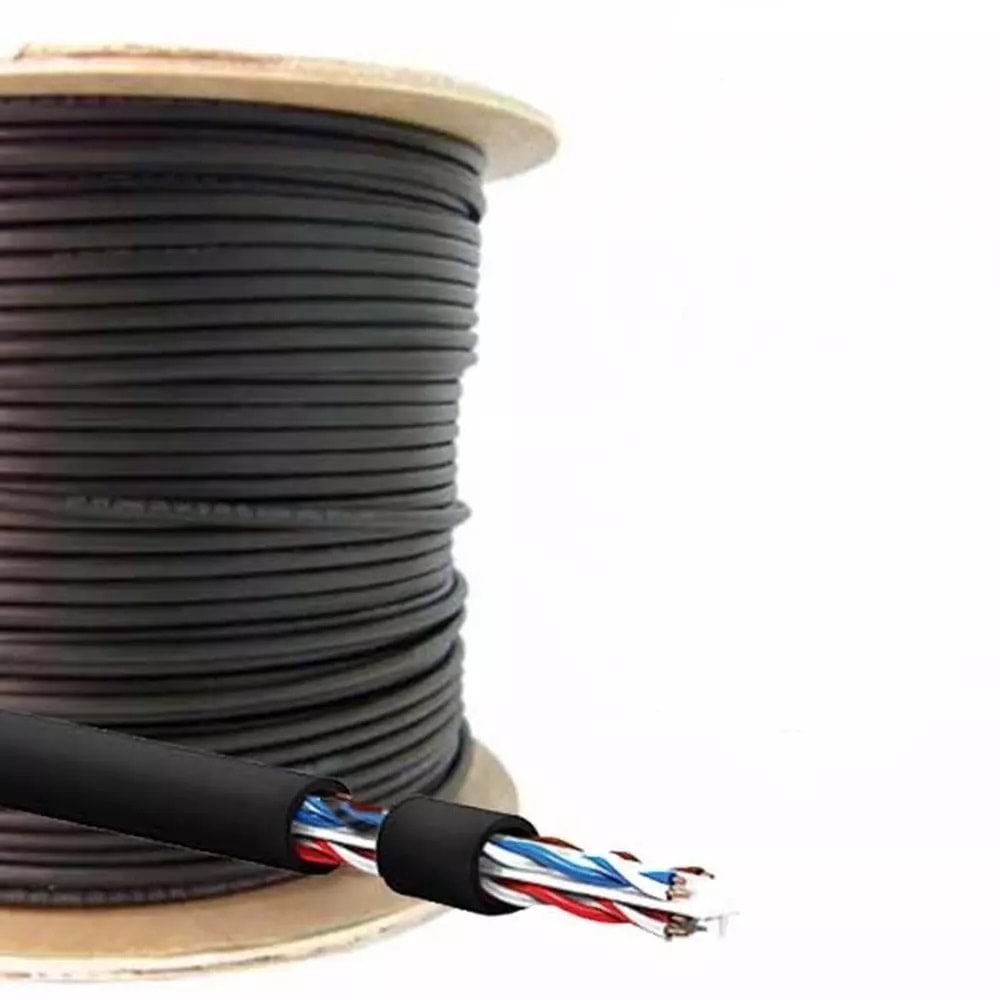 ARMAĞAN CAT6 U/UTP 23AWG PE SİYAH 500 MT Dış Ortam (Outdoor) FULL BAKIR KABLO