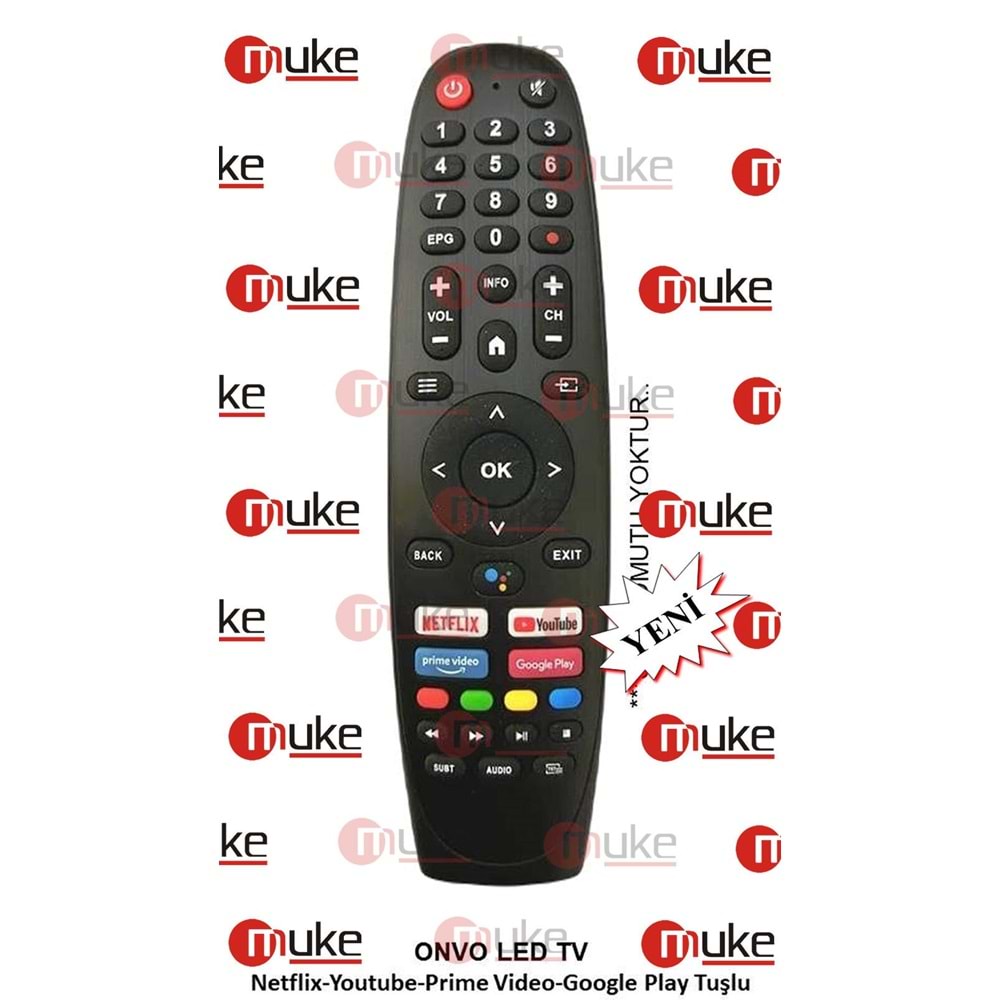MUKE ML0400 ONVO NETFLIX-GOOGLE PLAY PRIME-YOUTUBE TUŞLU SMART TV KUMANDASI