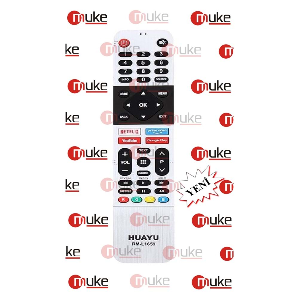 MUKE ML9715 ARCELIK-BEKO-GRUNDIG-RML1659 NETFLIX-YTUBE-GOOGLE PLY TUŞLU SMART TV KUMANDASI