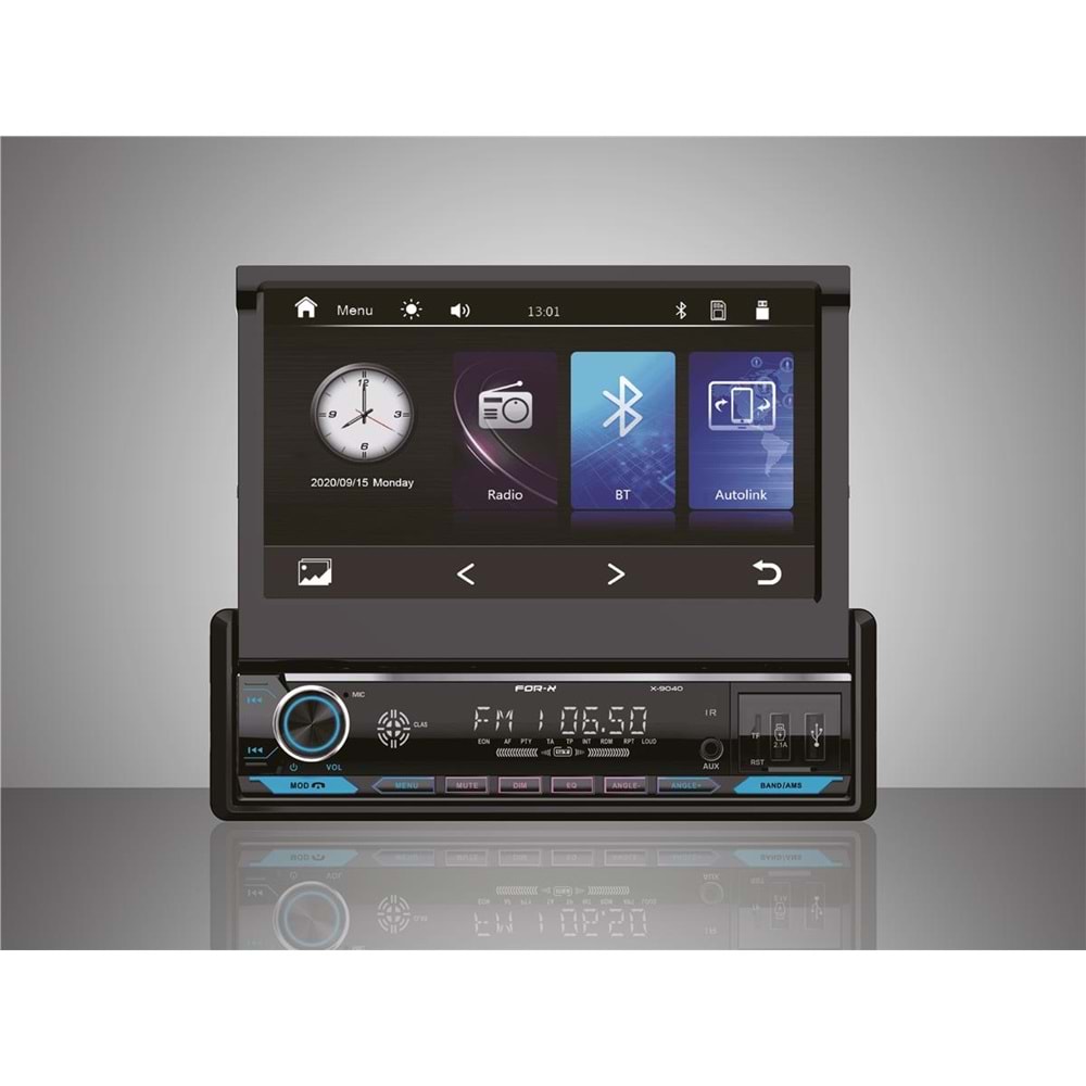 FOR-X X-9040 MP5 USB/SD AUX/BT MIRRORLİNK INDASH TEYP