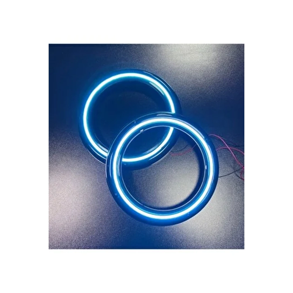 OEM (ORTASI BOŞ) 20CM HOPARLÖR KAPAĞI BUZ MAVİSİ NEON LEDLİ (2 ADET)