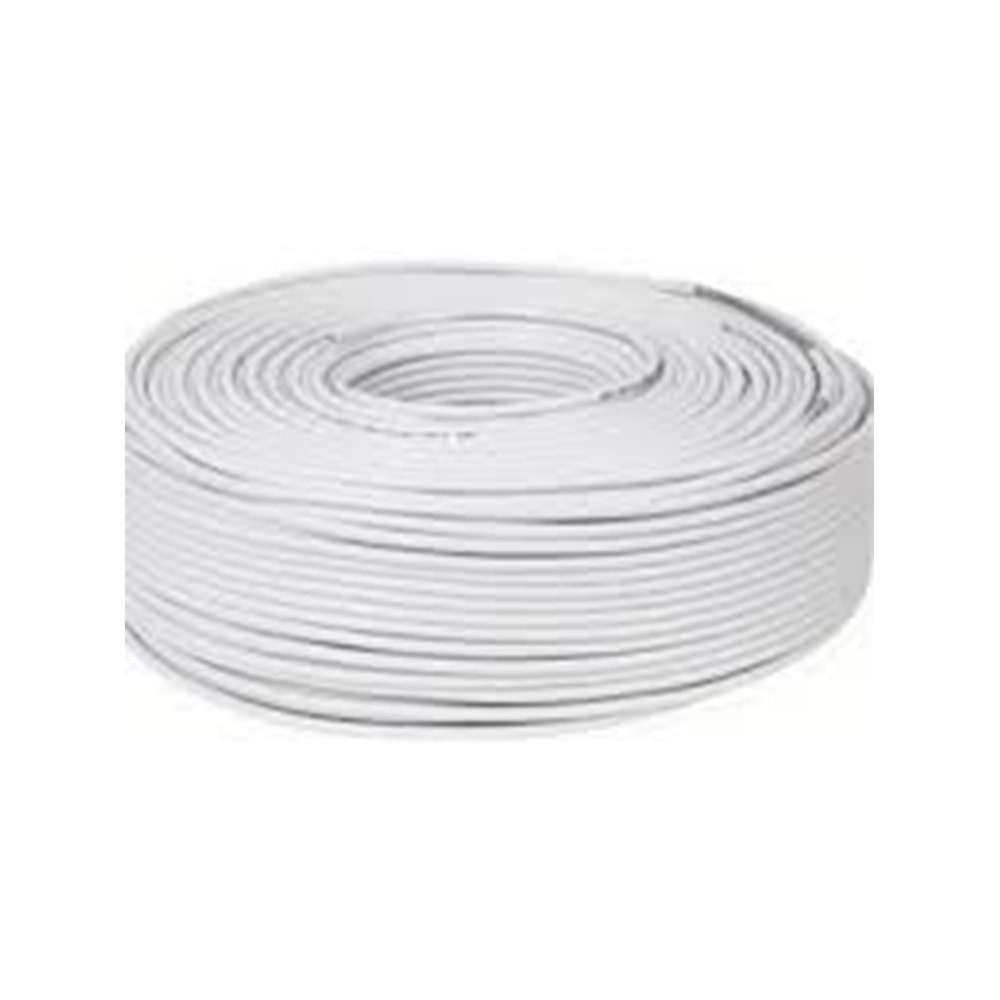 PUSAS RG6/U6 CCS ANTEN KABLOSU 100 METRE BEYAZ 80 TEL BAKIR ALAŞIM