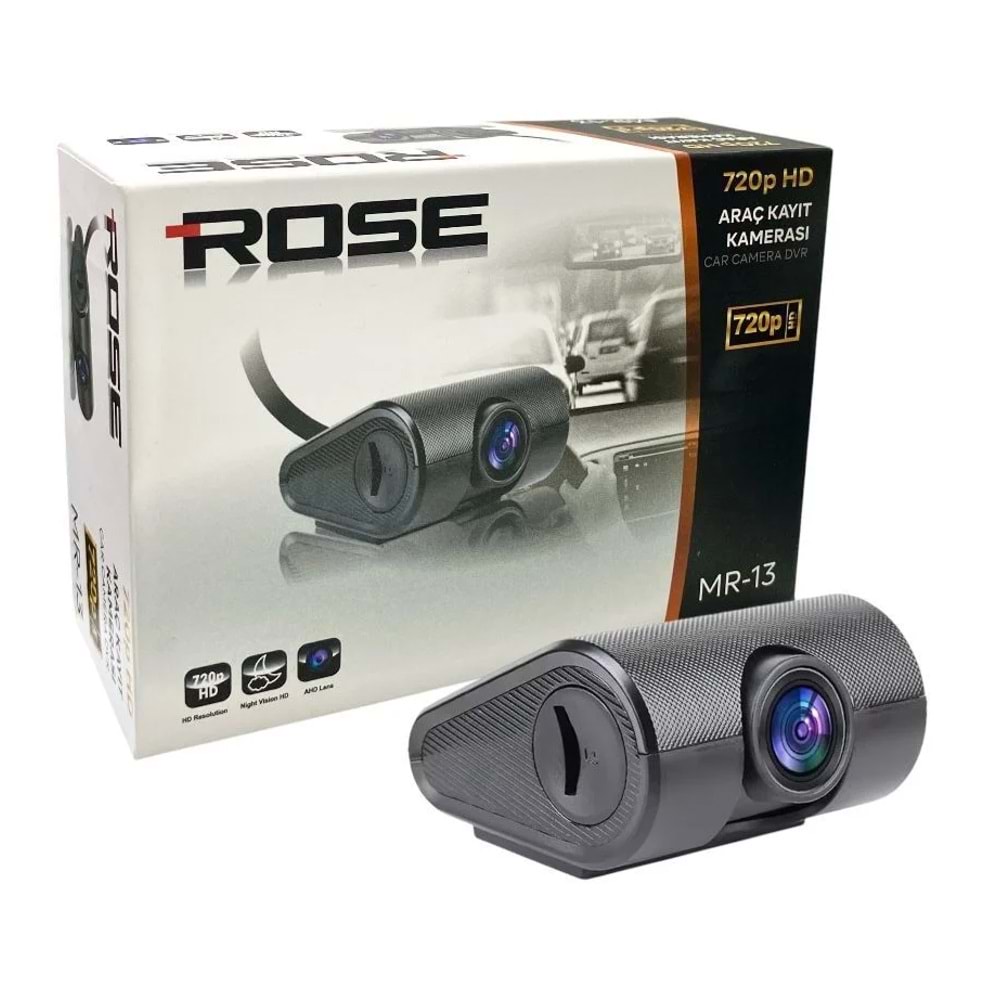 ARAÇ KAYIT KAMERASI ROSE MR-13 FULL HD AHD LENS MULTİMEDYA UYUMLU