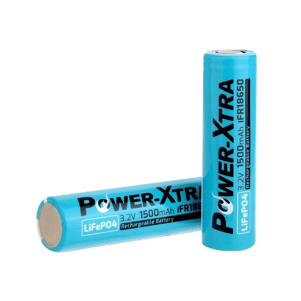 Power-Xtra IFR18650 1500 Mah 3,2V LiFePO4 Şarjlı Pil