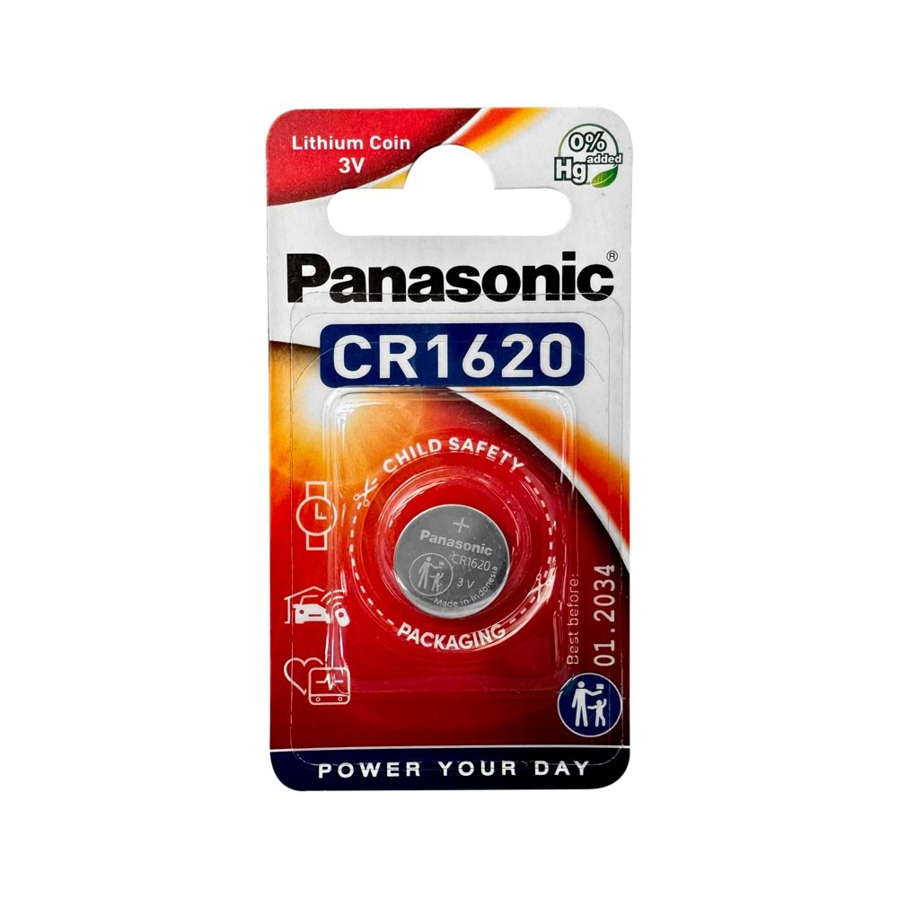 PANASONIC CR1620 3V PARA LITHIUM PİL TEKLİ