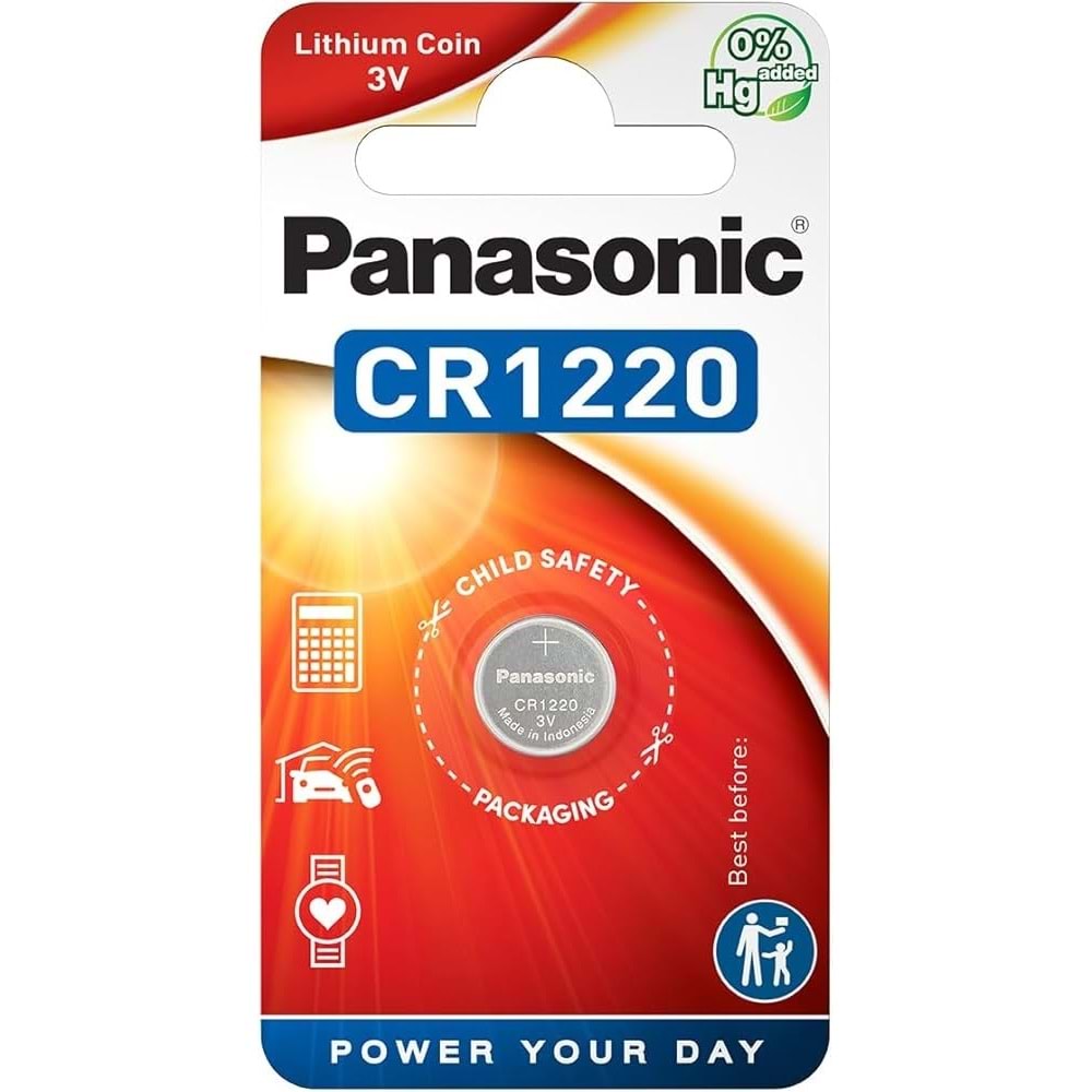 PANASONIC CR1220 3V PARA LITHIUM PİL TEKLİ