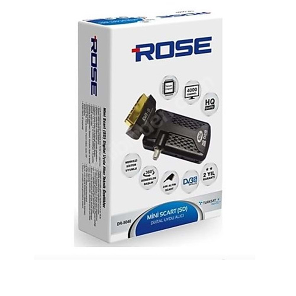 ROSE DR-5040 MİNİ SCART UYDU ALICISI TKGS