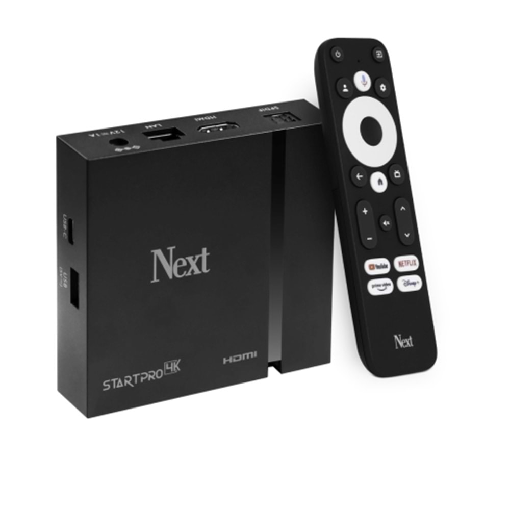 NEXT Start Pro 4K TV Box ANDROİD Google TV OTT Kutu Google Sertifikalı