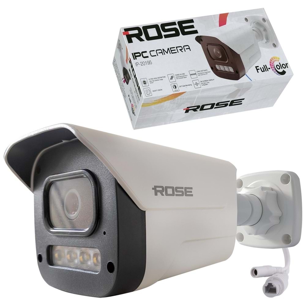 ROSE IP-20195 4MP FULL COLOR GECE RENKLİ IP KAMERA