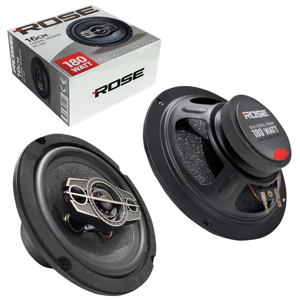 ROSE RS-161 16 CM 180 WATT TEKLİ KUTULU TWEETERLI KOAKSİYEL HOPARLÖR