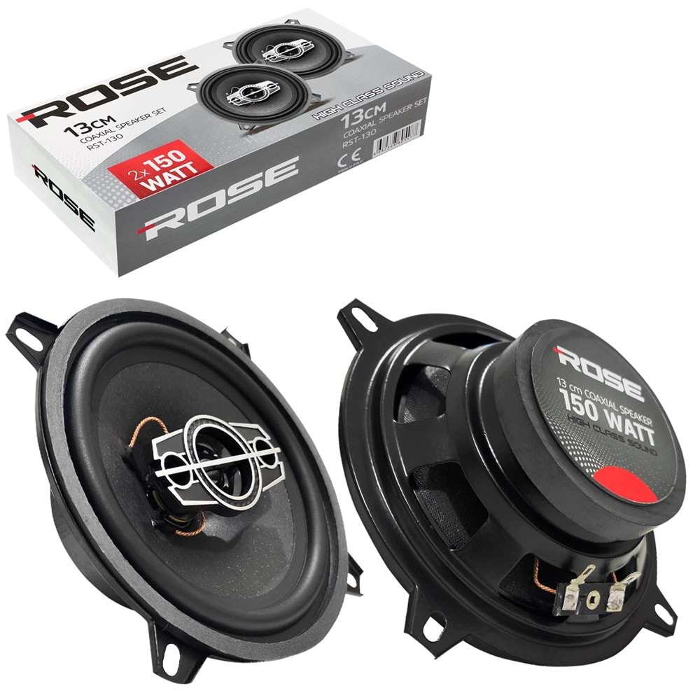 ROSE RST-130 13 CM 2x150w 2 ADET TWEETERLI KOAKSİYEL HOPARLÖR