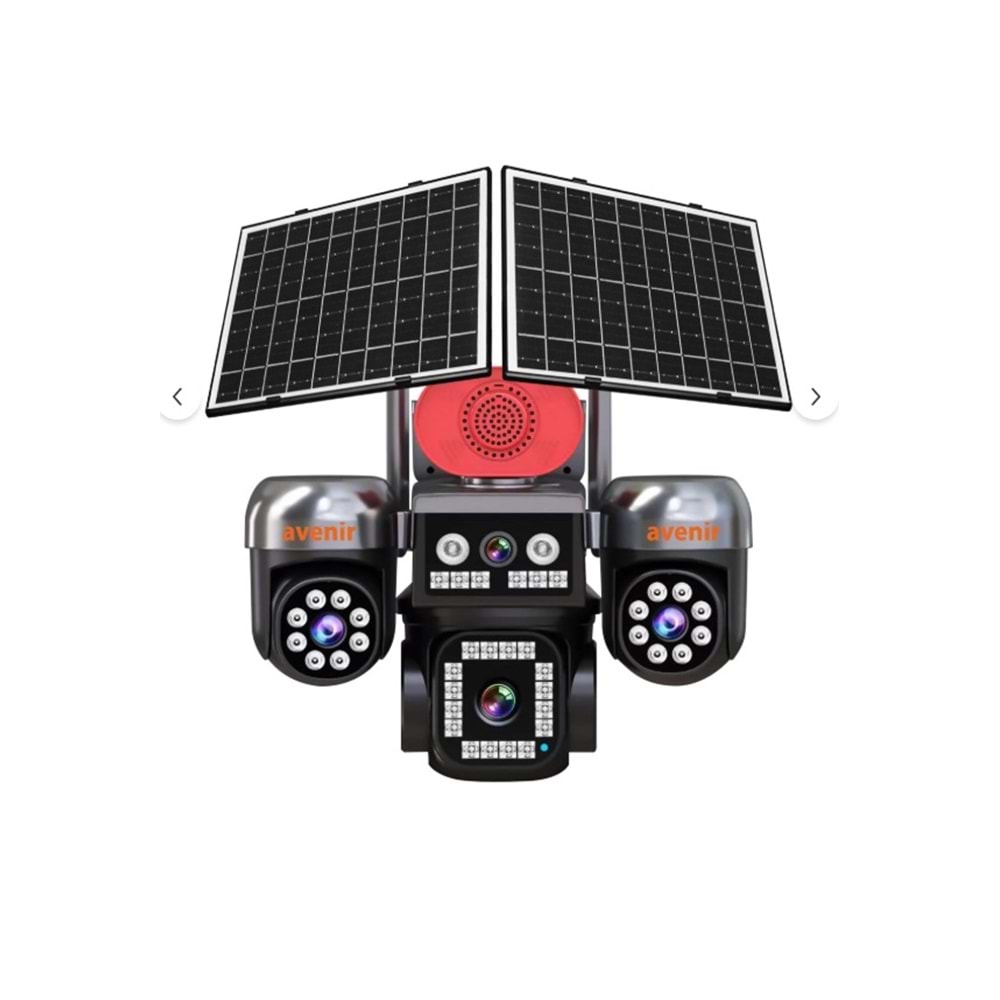 AVENİR AV-S446 4 KAMERALI 3 PTZ'Lİ 12MP 4G AKILLI SOLAR KAMERA