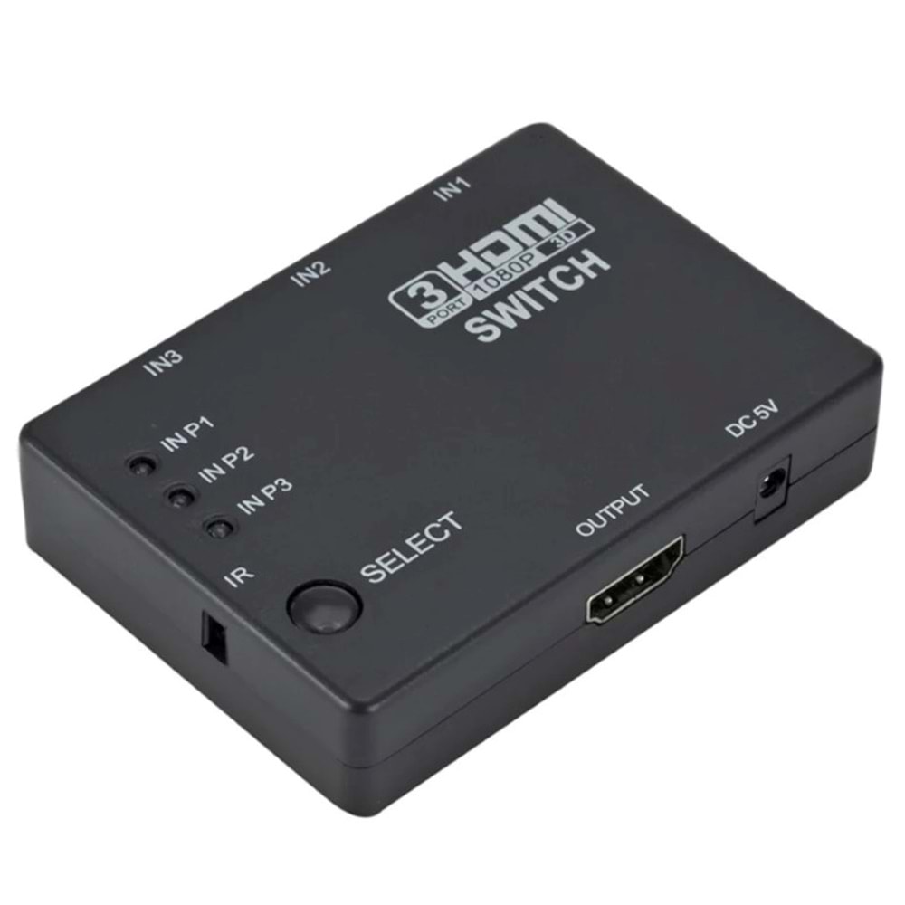 HDMI Switch 3 Giriş 1 Çıkış Kumandalı FHD3-1
