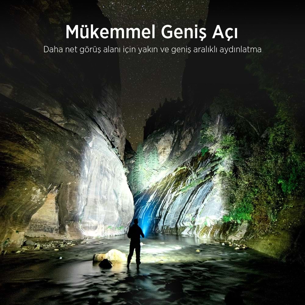 BİX BX5101FL 2300 Lümen 60W Led El Feneri Teleskopik Zoom Metal Gövdeli Şarj Edilebilir 850 Metre Uzun Menzilli Flashlight