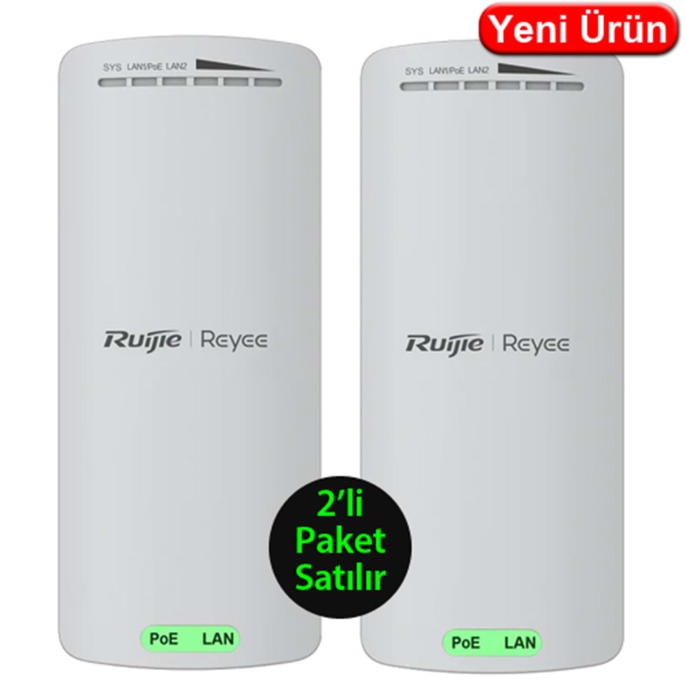 RUIJIE RG-EST100-E 300MHZ 2x2MIMO 8DBI 2.4GHz OUTDOOR 2 Lİ PAKET ACCESS POINT