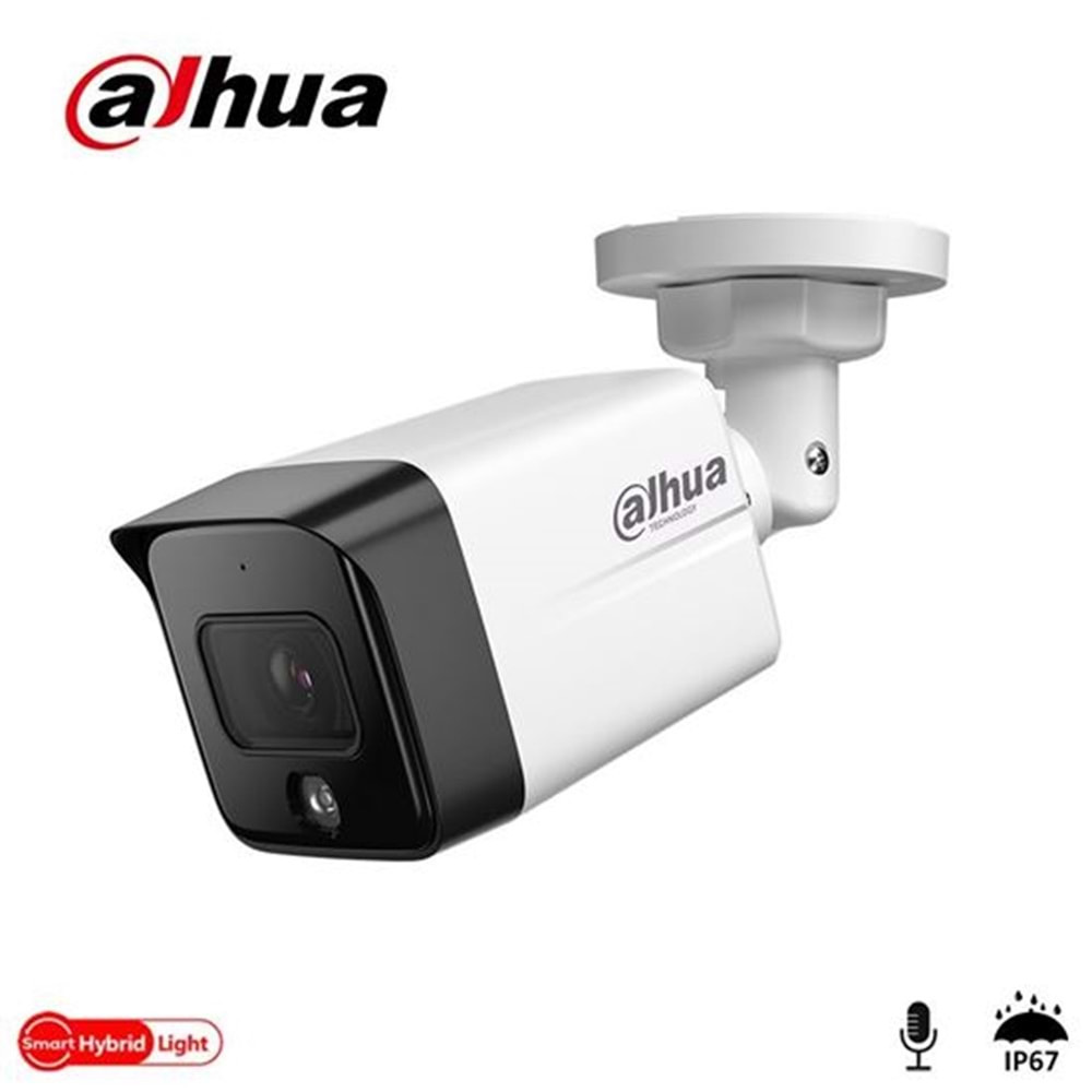 DAHUA IPC-HFW1230TC1-SA-0280B 2MP 2.8MM 30MT H265+ SESLİ IP 67 IR BULLET IP KAMERA