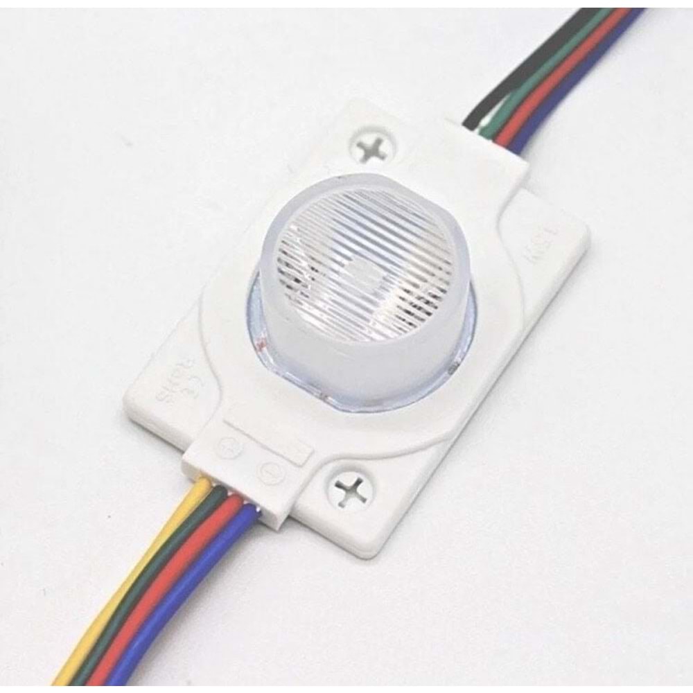12 Volt 1.5 Watt Tek Mercekli Modül Led RGB