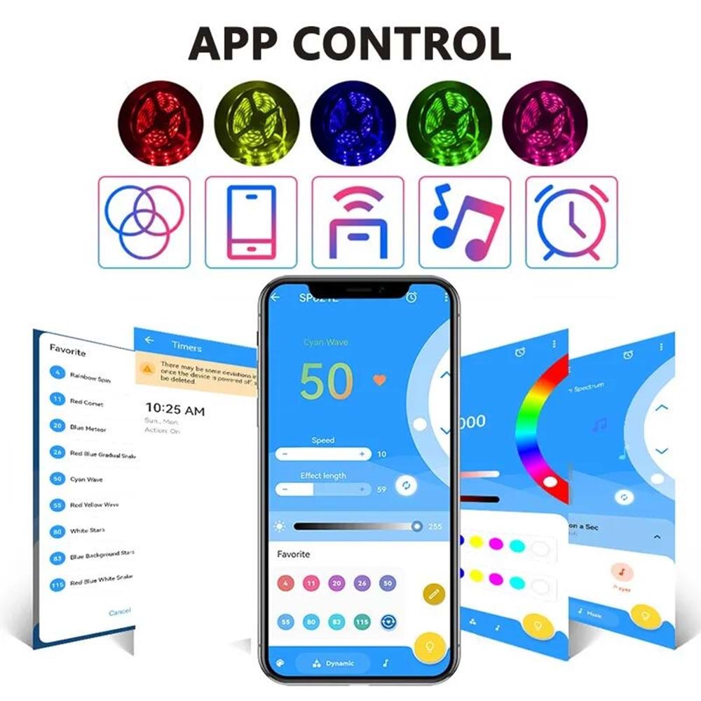 SP621E Mini Bluetooth RGB Pixel Led Kontrol Devresi