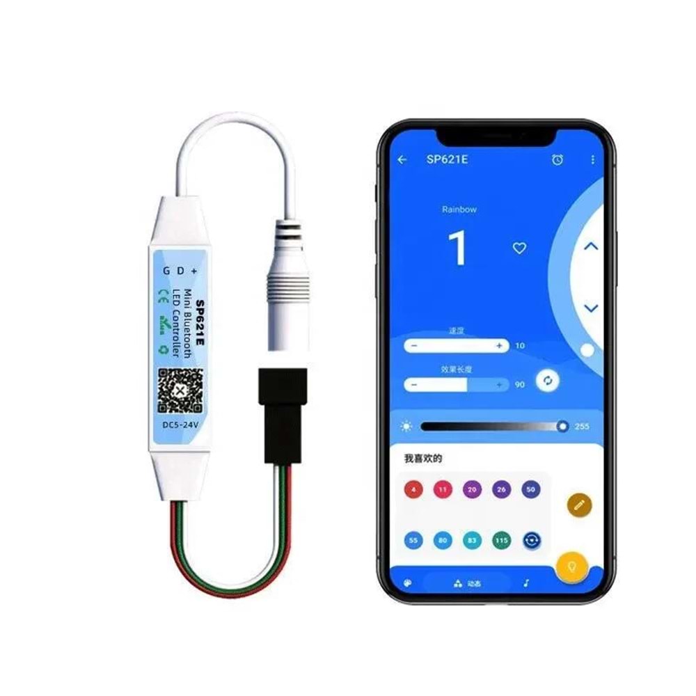SP621E Mini Bluetooth RGB Pixel Led Kontrol Devresi