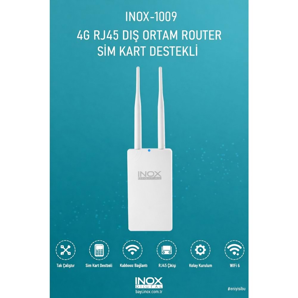 INOX-1009 4G WIFI DIŞ ORTAM WIFI ANTEN ROUTER