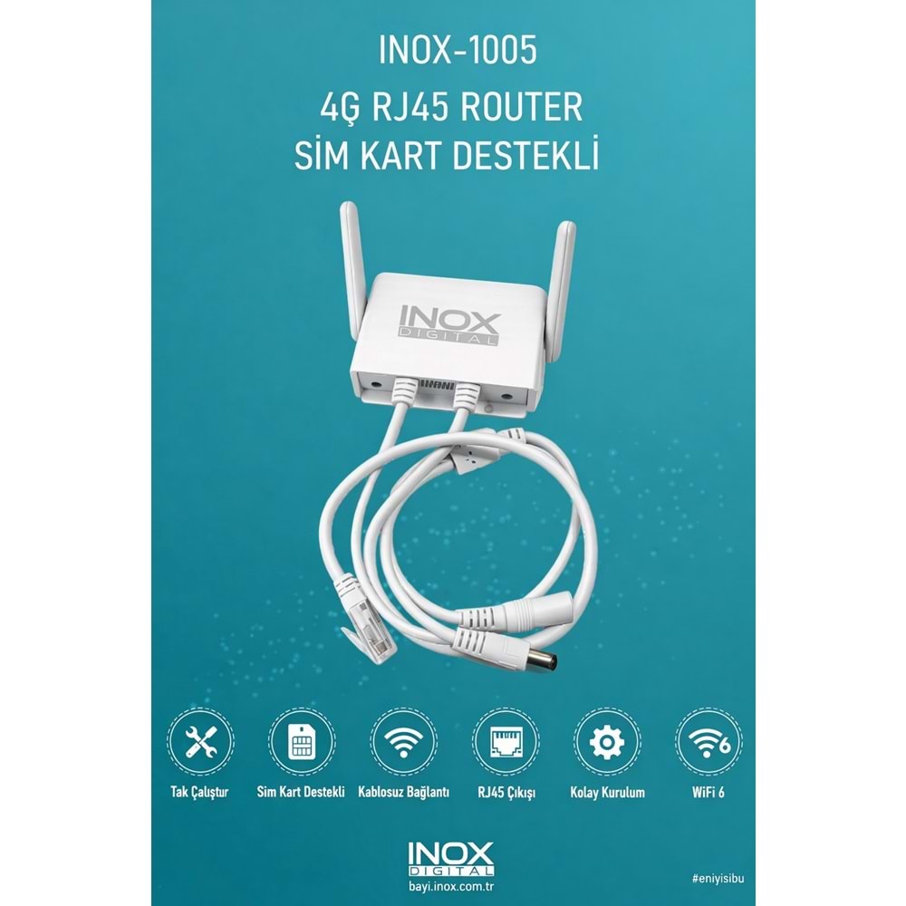 INOX-1005 4G ROUTER WIFI VE RJ45 ÇIKIŞLI