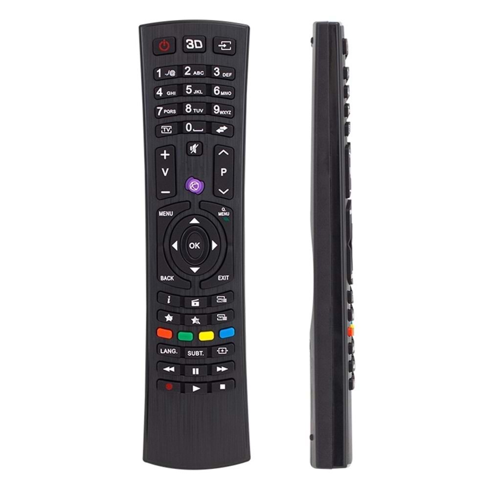 SHOWMAX SX1119 VESTEL 3D MOR TUŞLU TV KUMANDA ÇİFT POŞETLİ